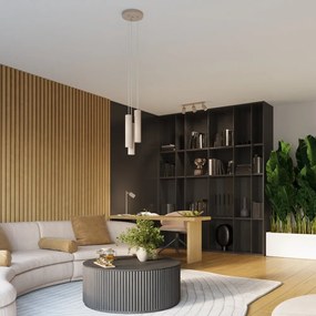 Кафяво-сиво метално висящо осветително тяло ø 19,5 cm Gleam – Sollux