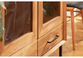 Витрина от дъбова дървесина в естествен цвят 144x95 cm Abies - The Beds