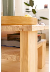 Кафява масичка за кафе от масивен бор 45x68 cm Japan – Karup Design