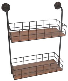 Стенен рафт с две кошници Factory Spirit - Antic Line