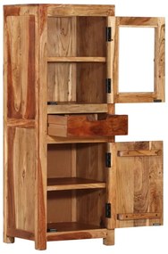 338431 vidaXL Висок шкаф, 40x34x110 см, акациево дърво масив