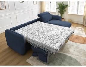 Тъмносин разтегателен ъглов диван (променлив) Achille – Bobochic Paris