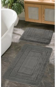 Антрацитни килими за баня в комплект от 2 бр. 50x80 cm Cerceve – Foutastic
