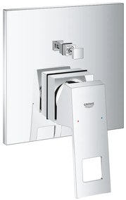 Външни части на кран за баня Grohe Eurocube-Glossy Silver