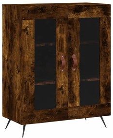 827761 vidaXL Сайдборд, опушен дъб, 69,5x34x90 см, инженерно дърво