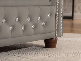 Сив кадифен разтегателен ъглов диван (ляв ъгъл L форма) York Blik – Ropez