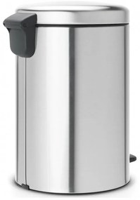 Кош за боклук с педал Brabantia NewIcon 649046, 20 л, Плавно затваряне, Противоплъзгаща основа, Устойчив на пръстови отпечатъци, Инокс/Мат