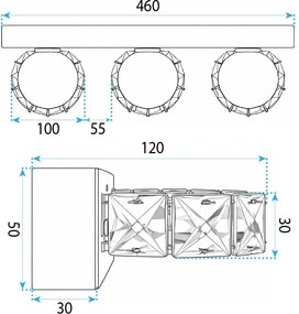 Аплик LED APP1938-3W CHROME