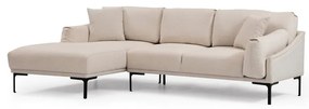 Светлобежов ъглов диван , ляв ъгъл Leo - Artie