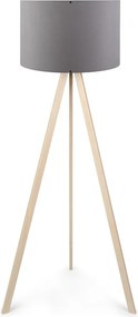 Rosling Mdf/текстил/Pvc подова лампа в естествен/антрацитен цвят 38x21x140см.