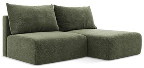 Зелен разтегателен ъглов диван с място за съхранение (десен ъгъл) Kalena – Makamii