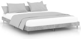 832233 vidaXL Рамка за легло, бетонно сиво, 160x200 см, инженерно дърво