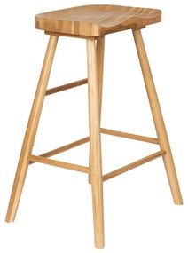Бар стол от масивен дъб в естествен цвят (височина на седалката 65,5 cm) Vander – White Label