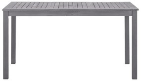 311849 vidaXL Градинска маса промито сиво 140x80x74 см акациево дърво масив