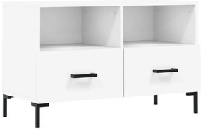 828972 vidaXL ТВ шкаф, бял, 80x36x50 см, инженерно дърво