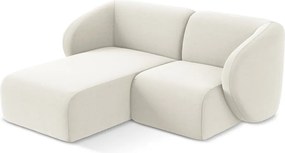 Бежов кадифен ъглов диван (ляв ъгъл) Lani – Makamii