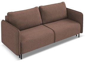 Розов разтегателен диван с място за съхранение 226 cm Luana – Makamii