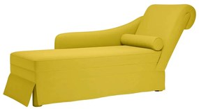 4009788 vidaXL Кушетка с болстер и десен подлакътник, жълт, кадифе