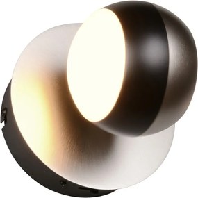 LED стенна лампа в черен и сребрист цвят Orbit – Trio Select