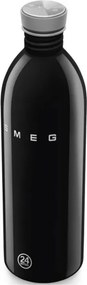 Бутилка Smeg Urban WBF02BL, 1 л, Херметично затваряне, Без ВРА, Неръждаема Стомана, Черна