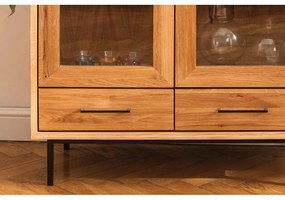 Витрина от дъбова дървесина в естествен цвят 144x95 cm Abies - The Beds
