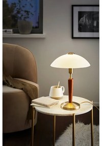 Затъмняваща се настолна лампа в сив и кафяв цвят със стъклен абажур (височина 35 cm) SOLO 1 – EGLO