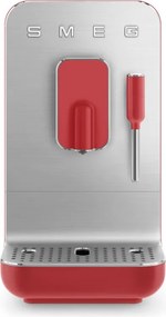 Еспресо машина SMEG Collezione BCC02RDMEU, 1350 W, 19 bar, 1.4 л, 8 функции, Вградена мелачка, Дюза за пара, Червен