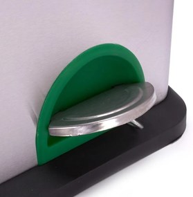 Стоманено кошче за боклук за рециклиране с педал в матово сребрист цвят 2x20 l Tri Selectif – MSV