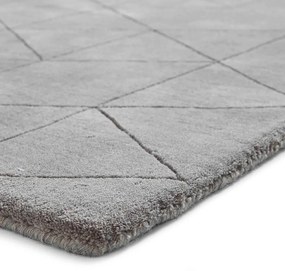 Сив вълнен килим , 150 x 230 cm Kasbah - Think Rugs