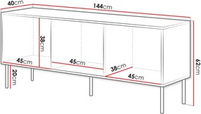 ТВ шкаф Inserto 150 3D-Кашмир