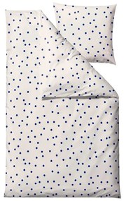 Единично спално бельо от памучен сатен в син и кремав цвят 140x200 cm Solaris – Södahl