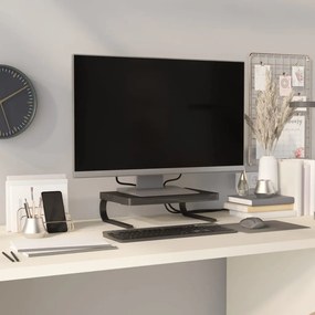 51725 vidaXL Поставка за монитор, черна, 37x28x11,5 см