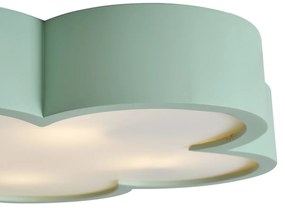 Детска таванна лампа зелена с бяло - Lucille