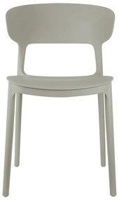 Сив пластмасов трапезен стол Fain – Leitmotiv