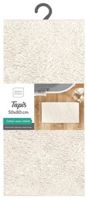 Кремав килим за баня 50x80 cm Mael – douceur d'intérieur