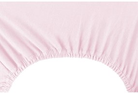 Светлорозов еластичен чаршаф от джърси 140x200 cm Amber – Restilo