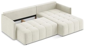 Бежов разтегателен ъглов диван с място за съхранение (десен ъгъл) Moku – Makamii
