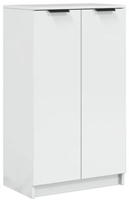 811445 vidaXL Шкаф за обувки, бял гланц, 59x35x100,5 см, инженерно дърво
