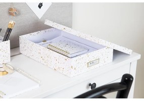 Кутия за съхранение в златно и бяло Oskar - Bigso Box of Sweden