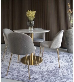 Кръгла маса за хранене с мраморен плот ø 90 cm Bolzano - House Nordic