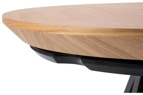 Кръгла сгъваема трапезна маса с допълнителна плоча с дъбов плот ø 120 cm Magnus – Windsor &amp; Co Sofas