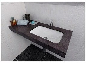 Бяла мивка от отлят мрамор 55x36 cm Japura – Sapho