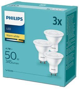 К-кт 3бр. LED крушко Philips GU10/4,7W/230V 2700K