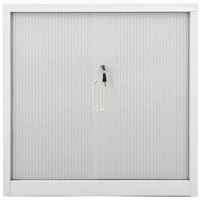 336430 vidaXL Шкаф с плъзгаща врата, сив, 90x40x90 см, стомана