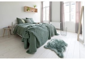 Сиво памучно одеяло , 130 x 170 cm Waffle - Tiseco Home Studio