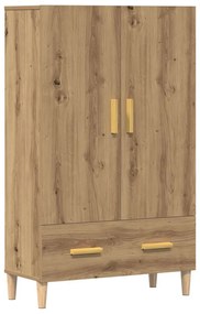 856915 vidaXL Висок шкаф, дъб артизан, 70x31x115 см, инженерно дърво