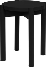 Черен стол от масивен бук Hopp – noo.ma