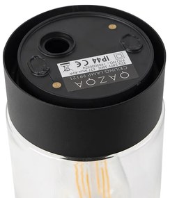 Модерна таванна лампа черна 22,6 см IP44 - Jarra