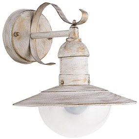 Brilagi - Външно стенно осветително тяло MOLDE 1xE27/60W/230V IP44 бяло/патина