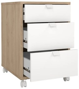 Шкаф в дъбов декор в бял и естествен цвят 41x61 cm Sign - Tvilum